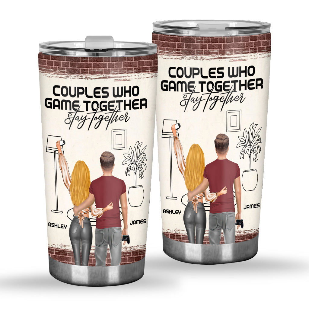 Couples Who Game Together Stay Together - Personalized Video Game Tumbler