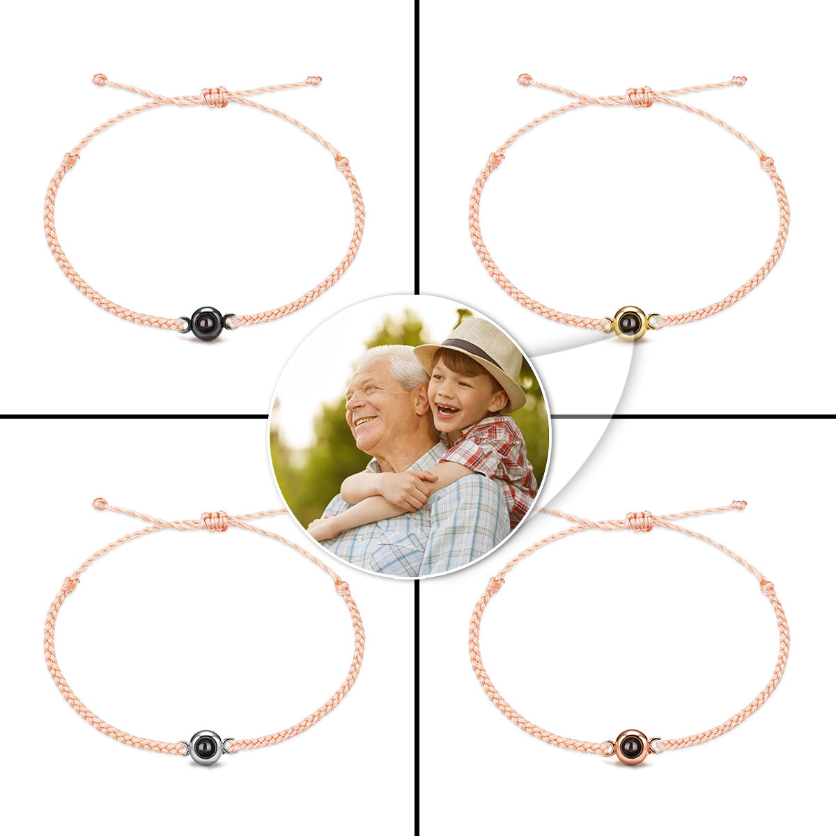 Love Grandpa - Gift for grandpa - Personalized Projection Bracelet