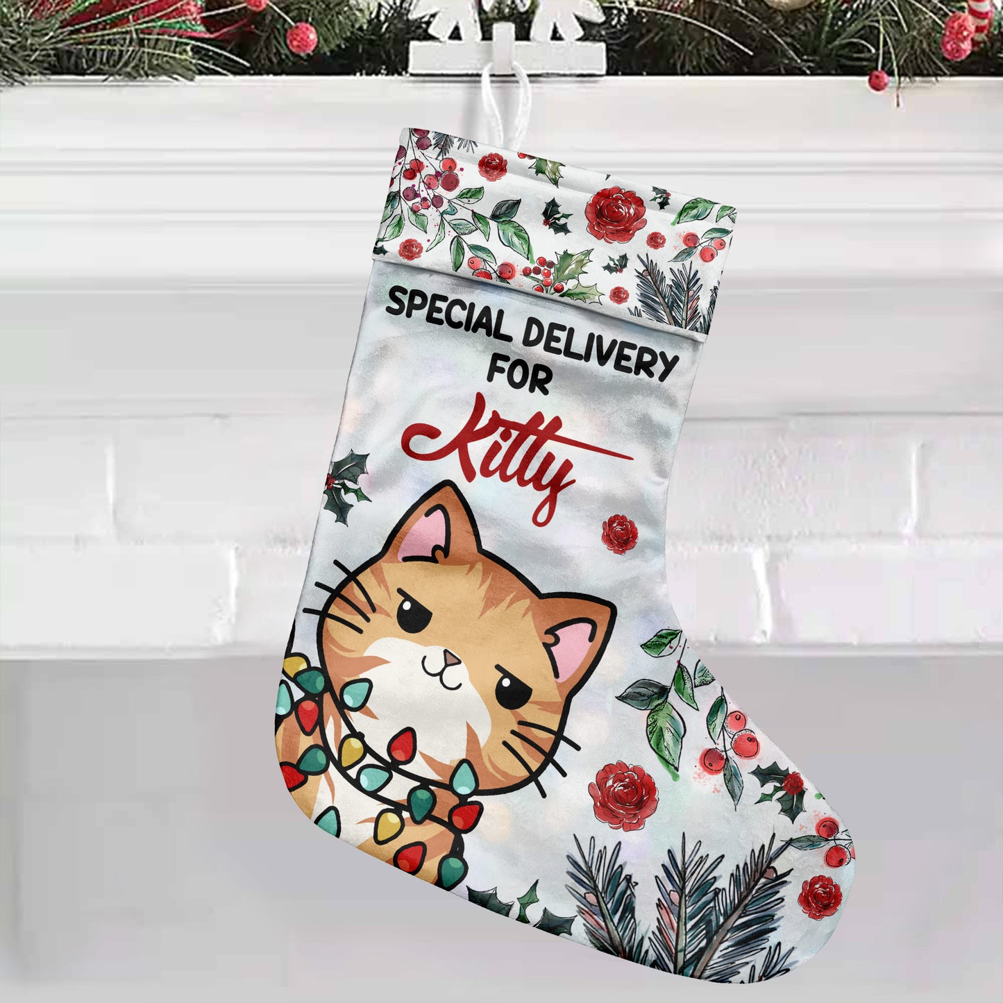 Special Delivery - Personalized Cat Christmas Stockings