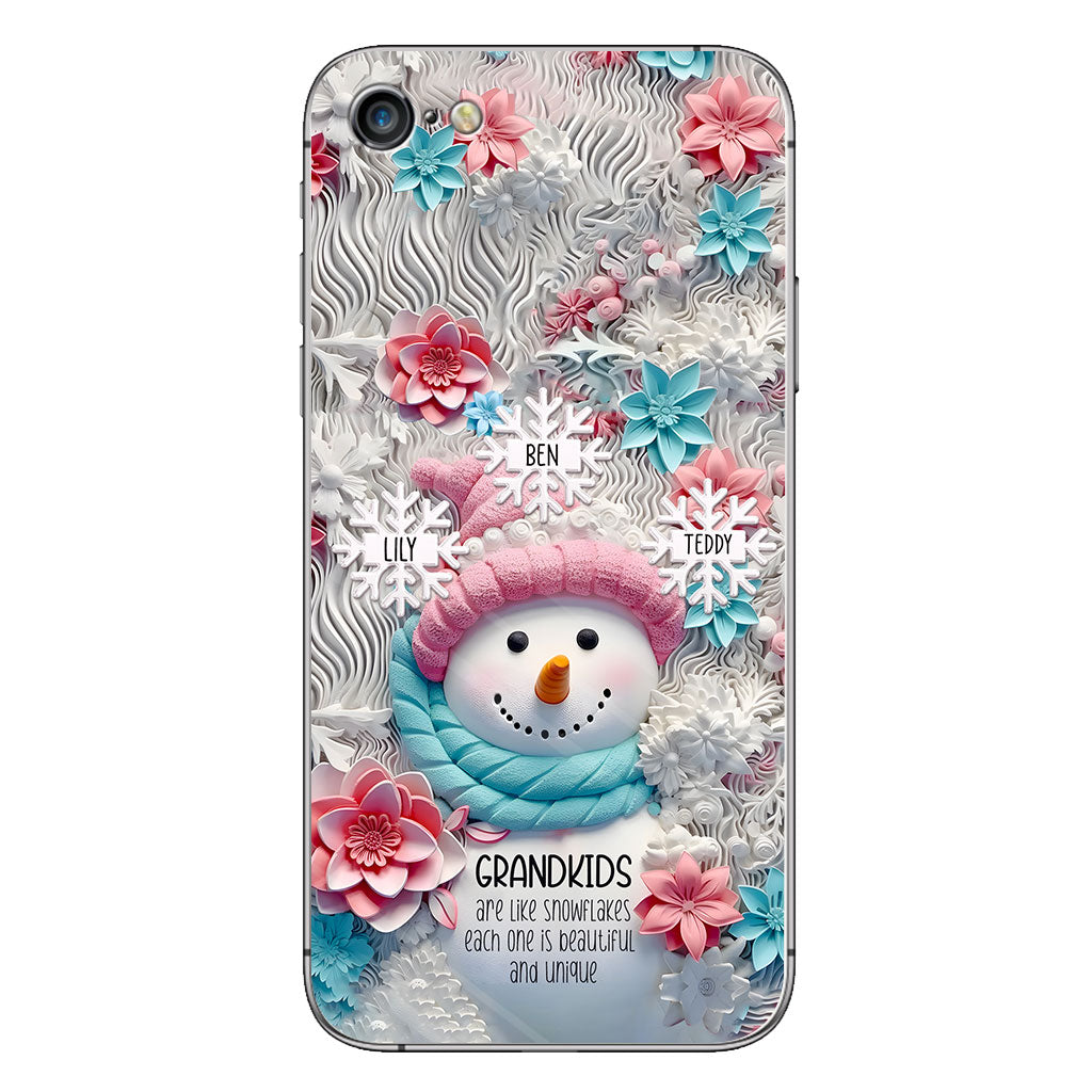 Grandkids Are Like Snowflakes - Gift for grandma - Personalized Phone Case