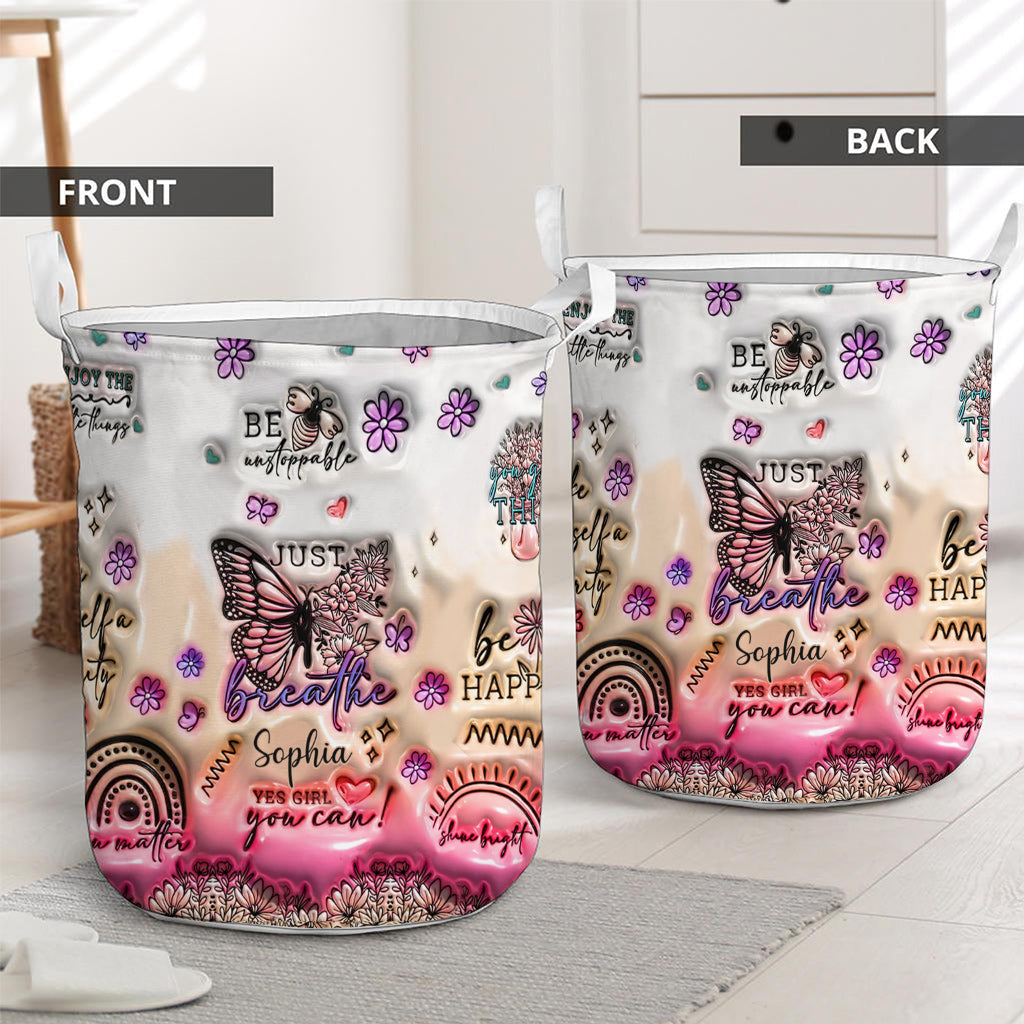 Positive Affirmations Butterfly - Personalized Butterfly Storage Basket