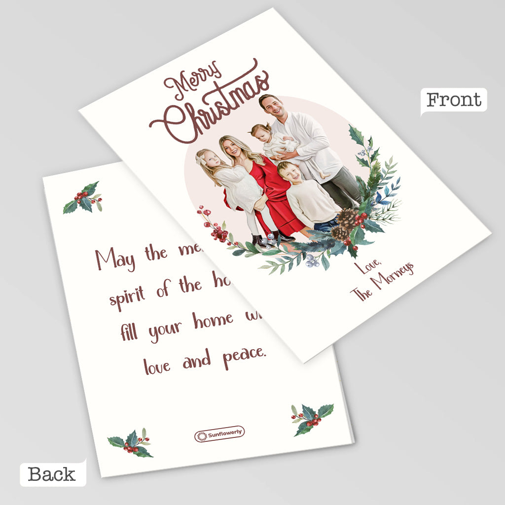 Merry Christmas - Personalized Family Greeting Card