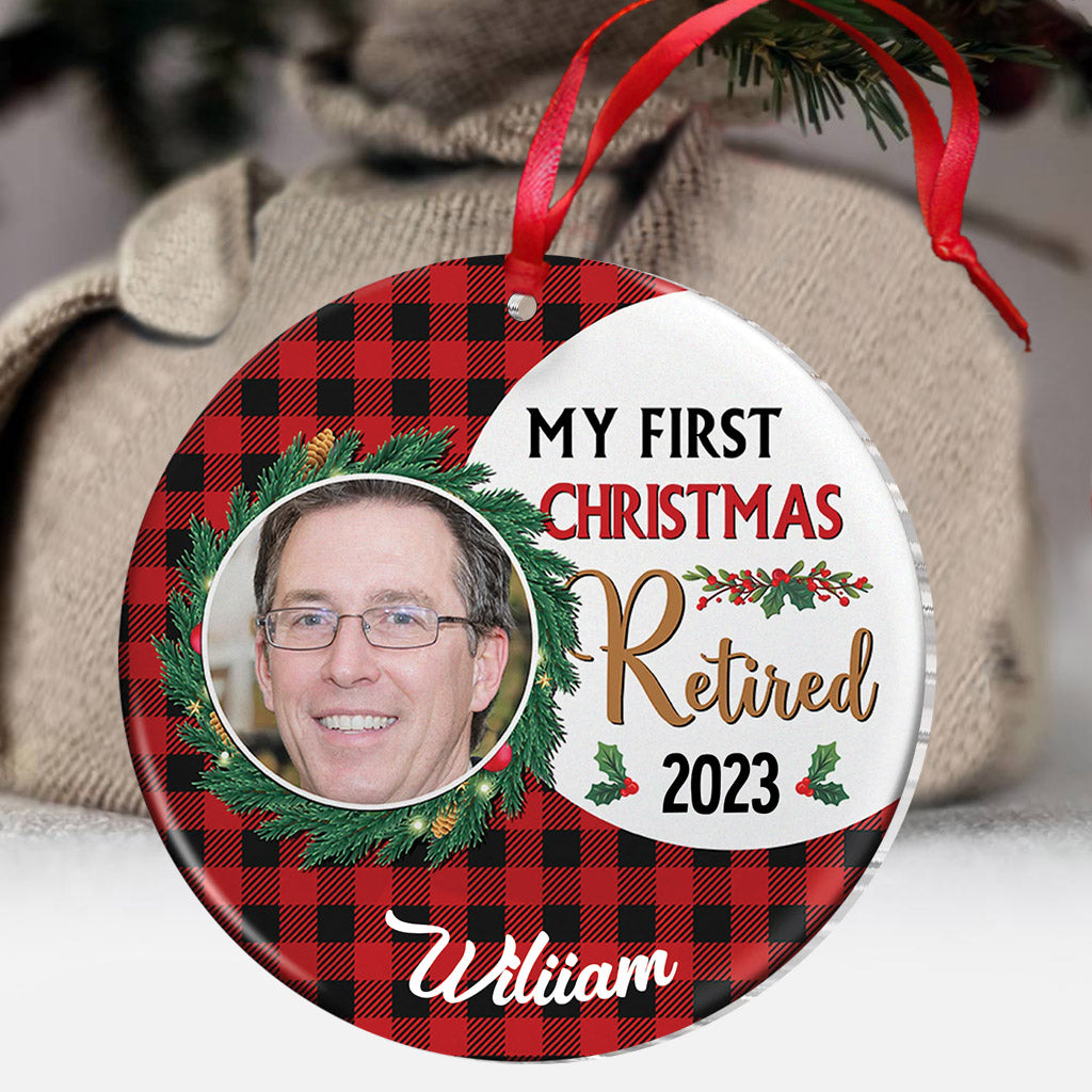 First Christmas Retired - Personalized Retired Ornament