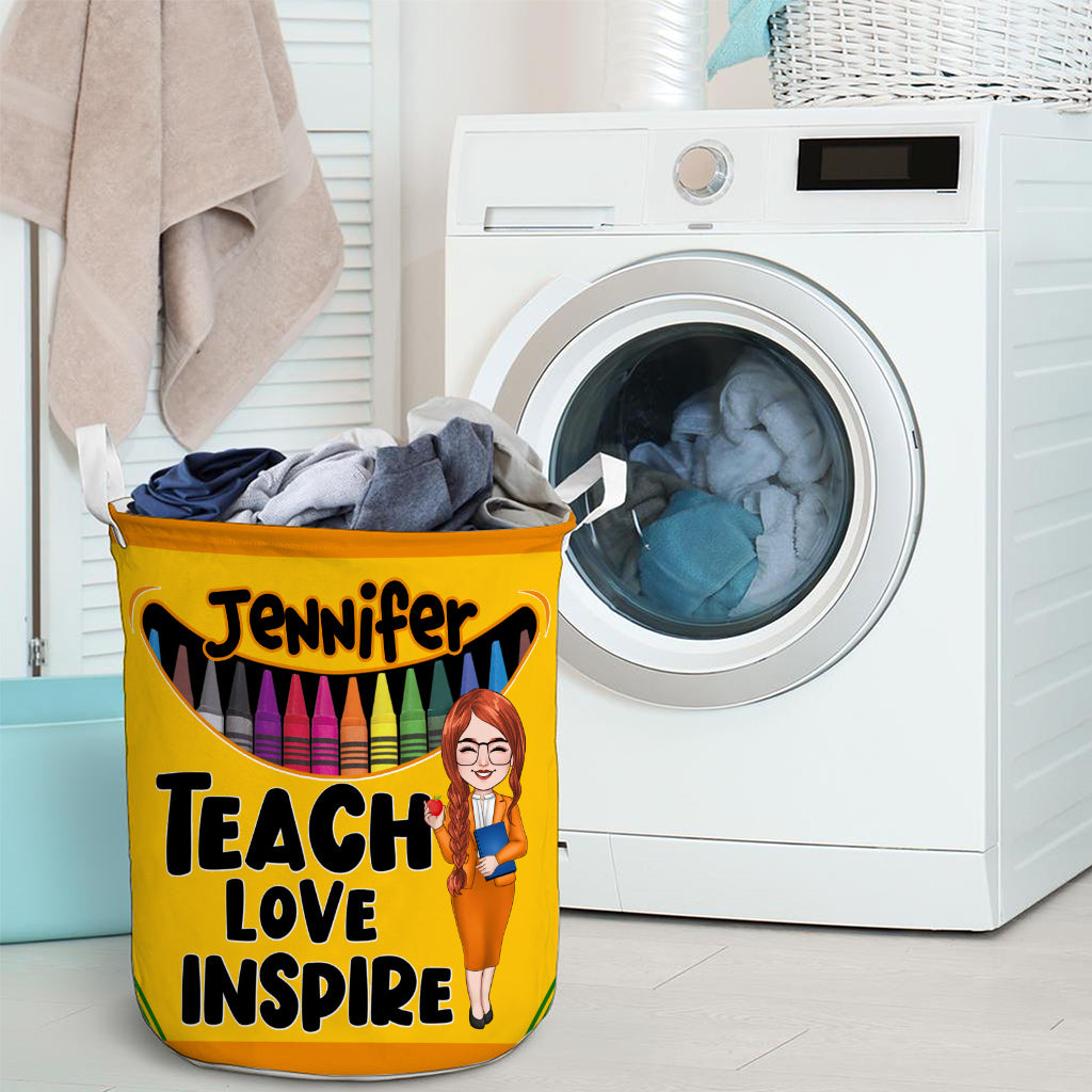 Teach Love Inspire - Personalized Teacher Storage Basket