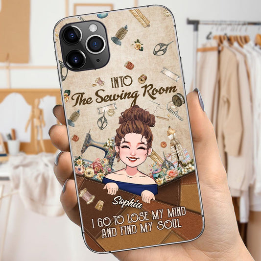 And Into The Sewing Room I Go - Personalized Sewing Phone Case