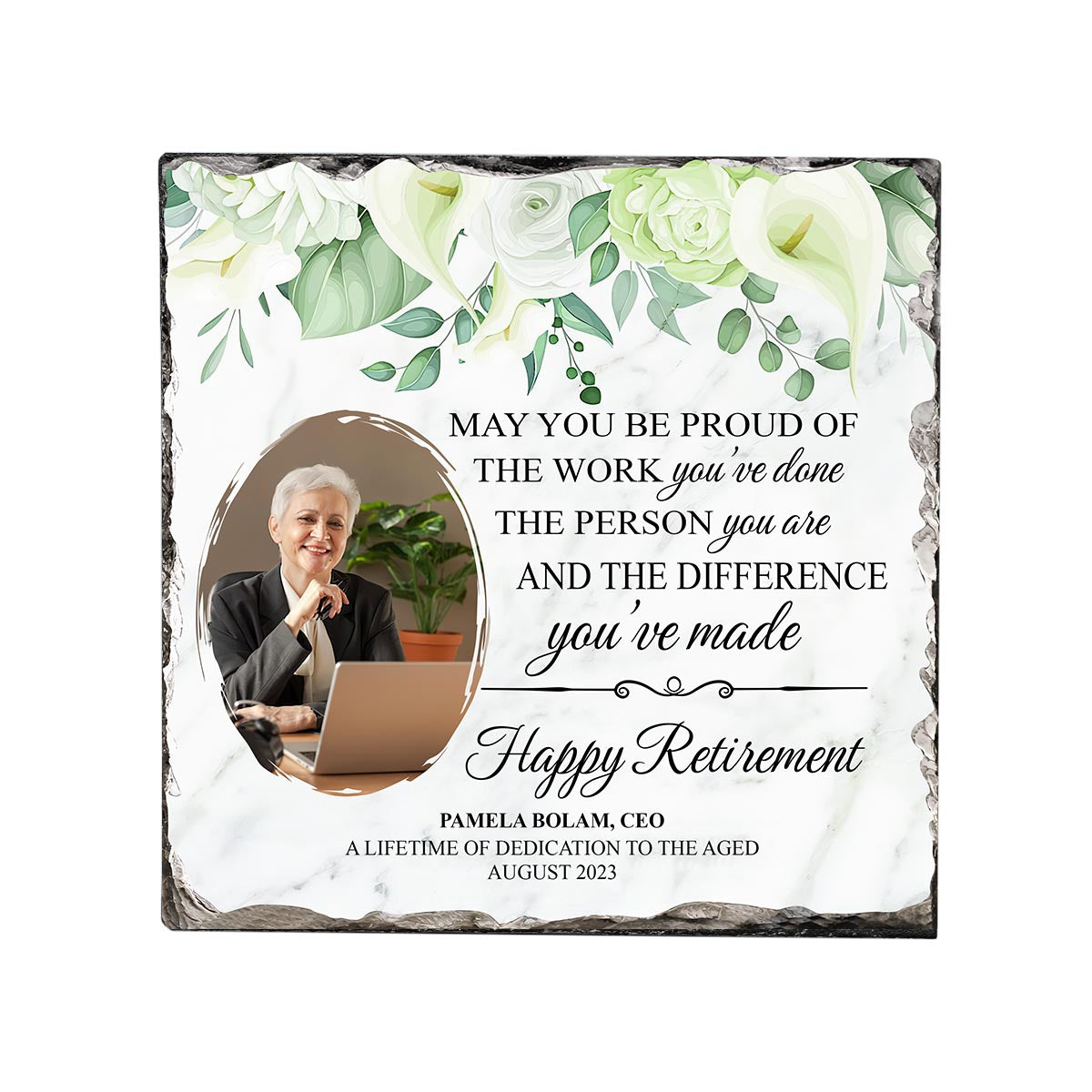 May You Be Proud - Personalized Retired Square Shaped Stone