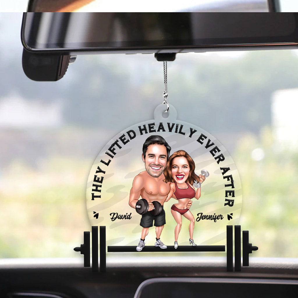They Lifted Heavily Ever After - Personalized Fitness Transparent Ornament
