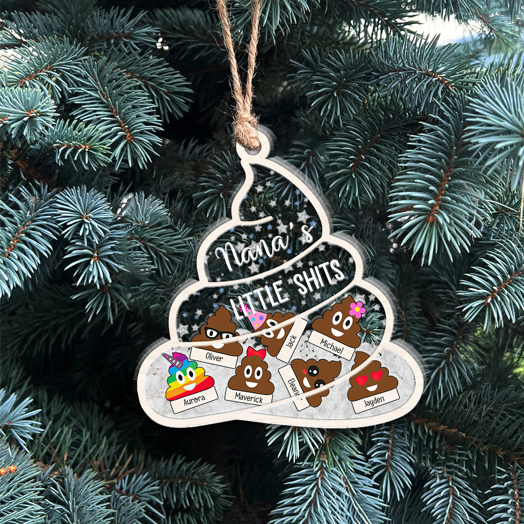 Nana's Little Cuties - Gift for grandma, mom, dad, grandpa - Personalized 3 Layered Shaker Ornament