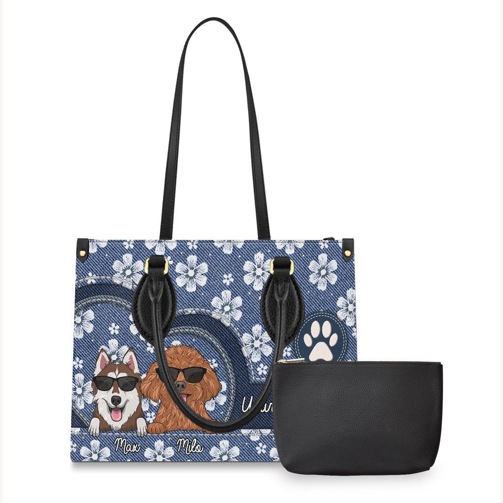 Best Dog Mom/ Cat mom Ever - Gift for dog lovers, cat lover - Personalized Leather Handbag