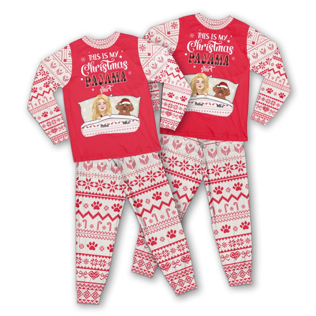 This Is My Christmas Pajama Shirt - Personalized Dog Pajamas Set