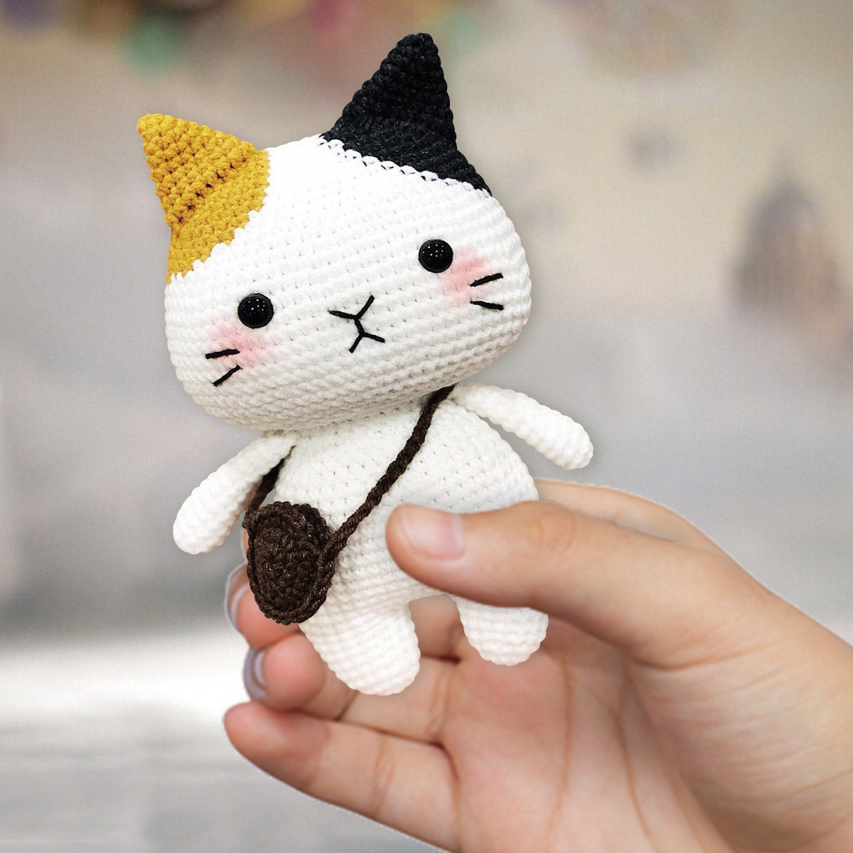 Crochet Cat Amigurumi - Gift for cat lovers - Personalized Hand Knitted Doll