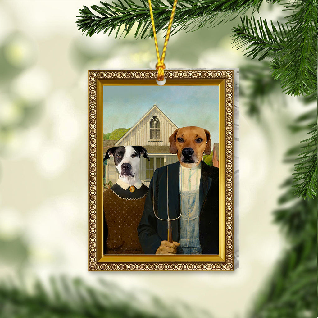 Custom Royal Portrait Renaissance Style - Personalized Dog Ornament