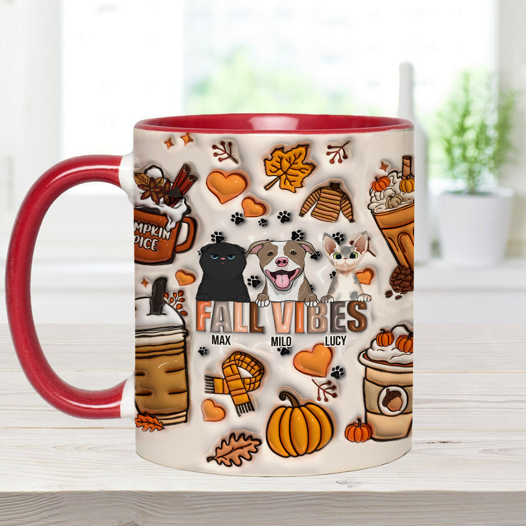 Fall Vibes - Gift for dog lovers - Personalized Accent Mug
