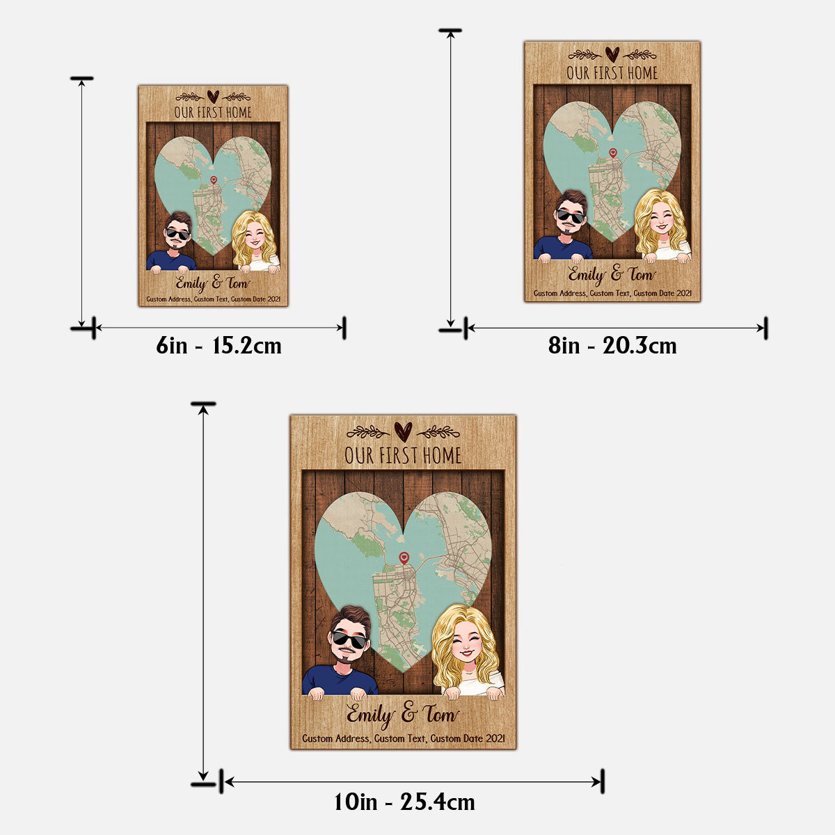 Our First Home - Personalized Housewarming 2 Layered Wood Sign / Wood Plaque