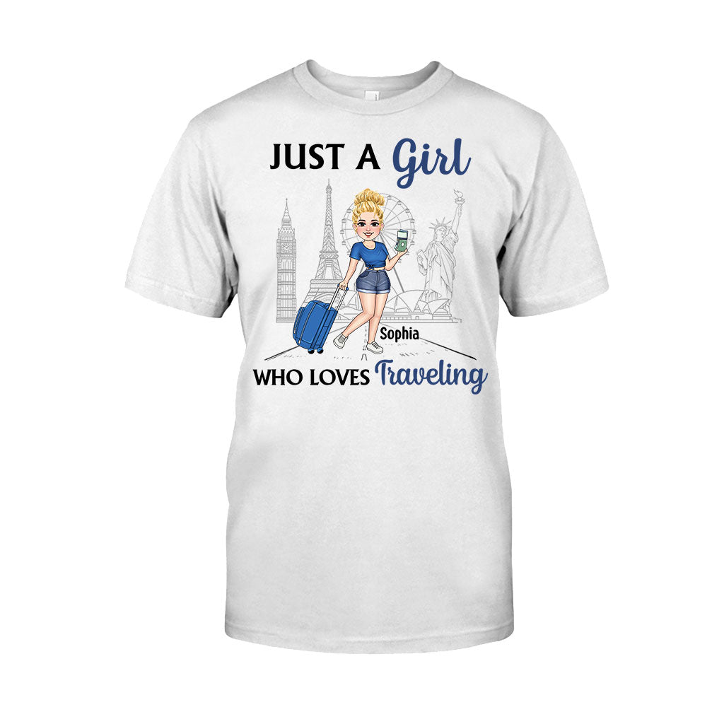Just A Girl Who Loves Traveling - Personalized Travelling T-shirt & Hoodie