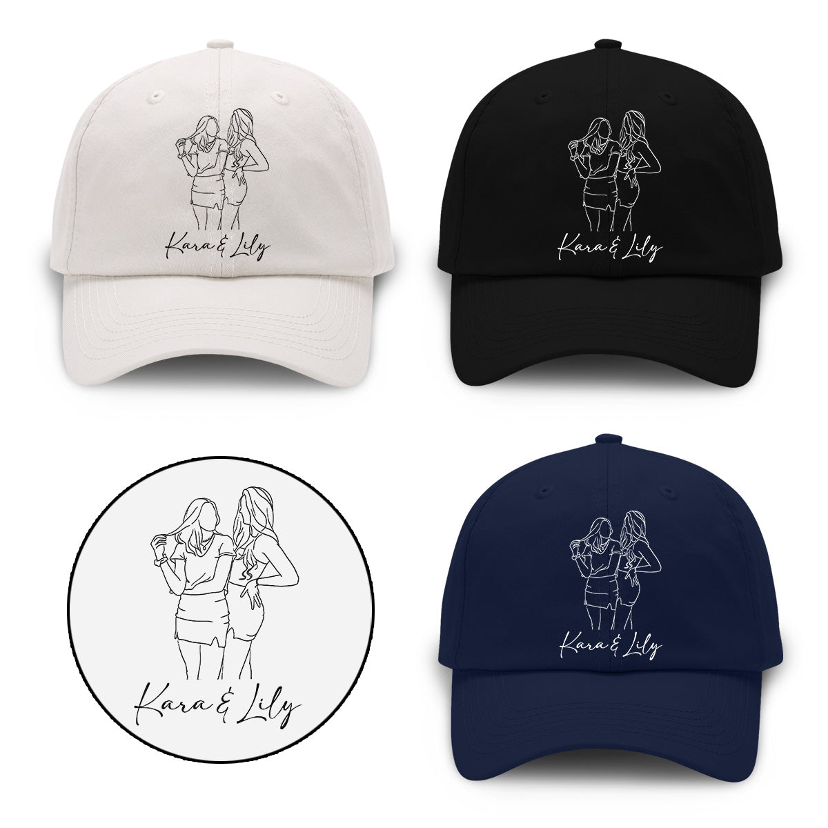 Custom Photo - Personalized Aunt Embroidered Classic Cap