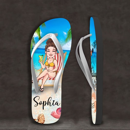 The Beach Is Calling - Personalized Sea Lover Flip Flops