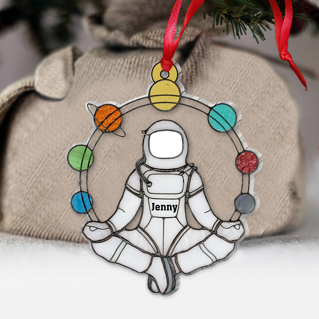 Yoga In Space - Personalized Yoga Ornament