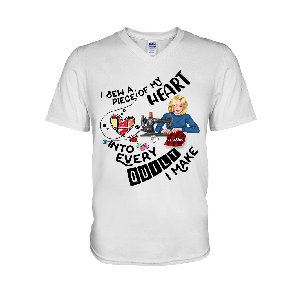I Sewing A Piece Of My Heart - Personalized Sewing T-shirt And Hoodie