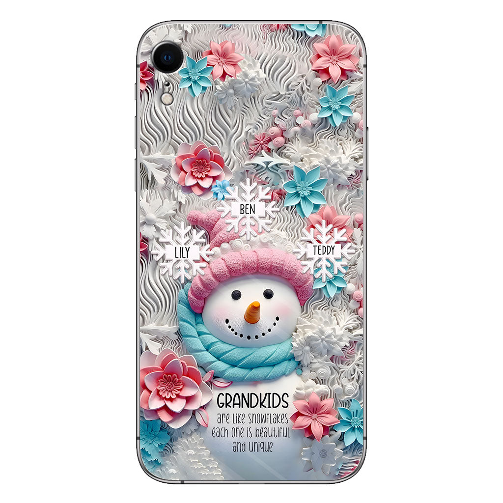 Grandkids Are Like Snowflakes - Gift for grandma - Personalized Phone Case