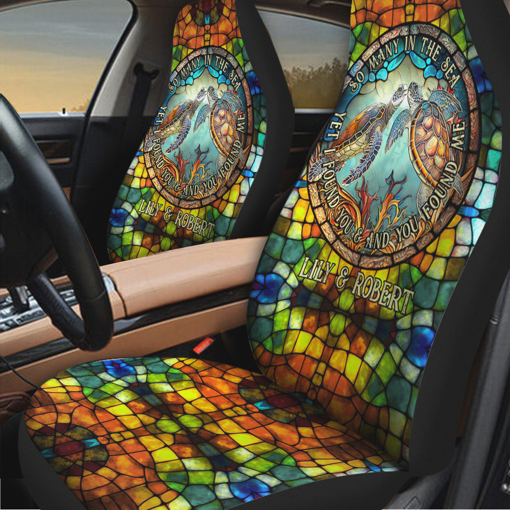 So Many In The Sea - Personalized Turtle Seat Covers