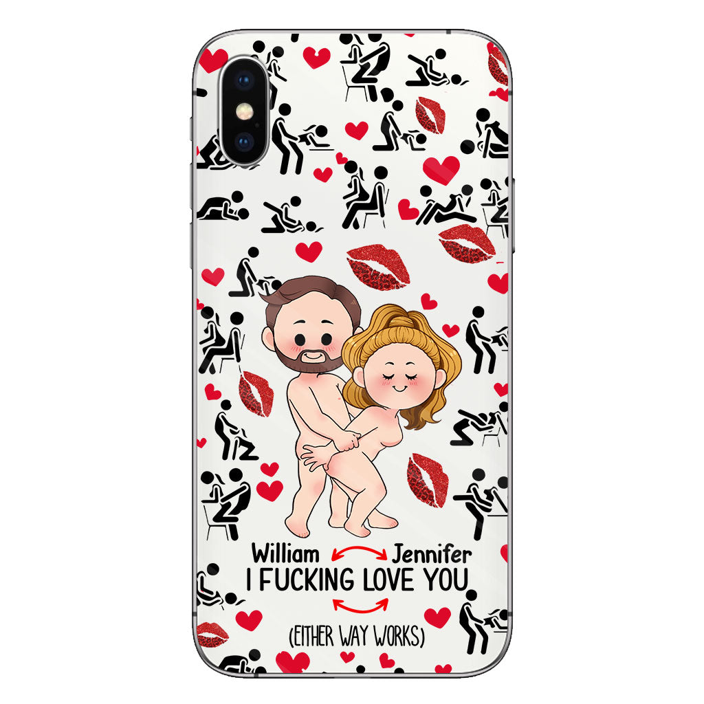 I Love You - gift for husband, wife, boyfriend, girlfriend - Personalized Clear Phone Case