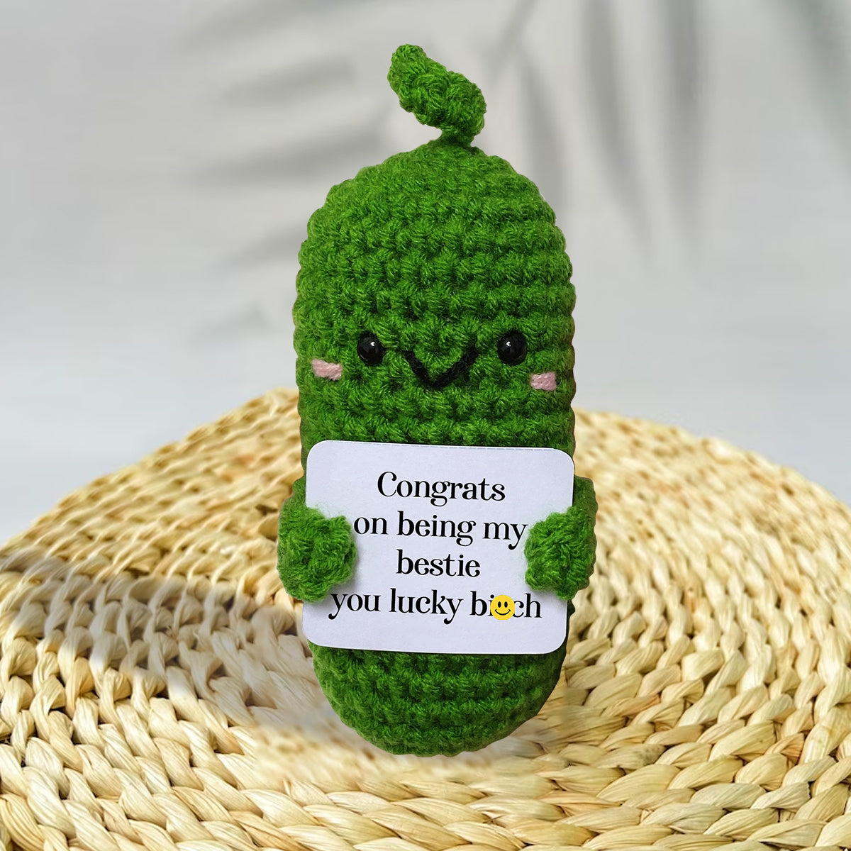 Congrats On Being My Bestie - Gift for friend - Personalized Hand Knitted Figurine