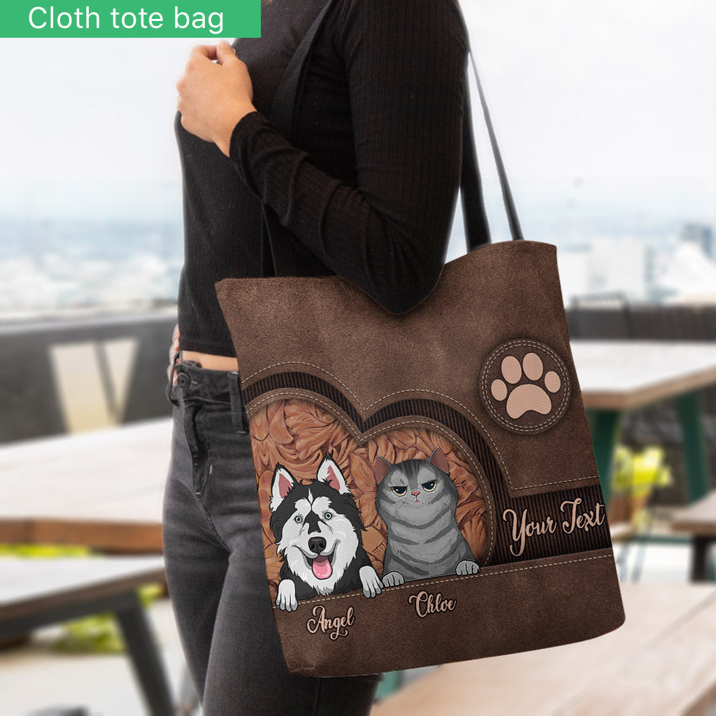 Dog Cat Personalized Cap - Gift for dog lovers, dog lover, cat lover - Personalized Tote Bag