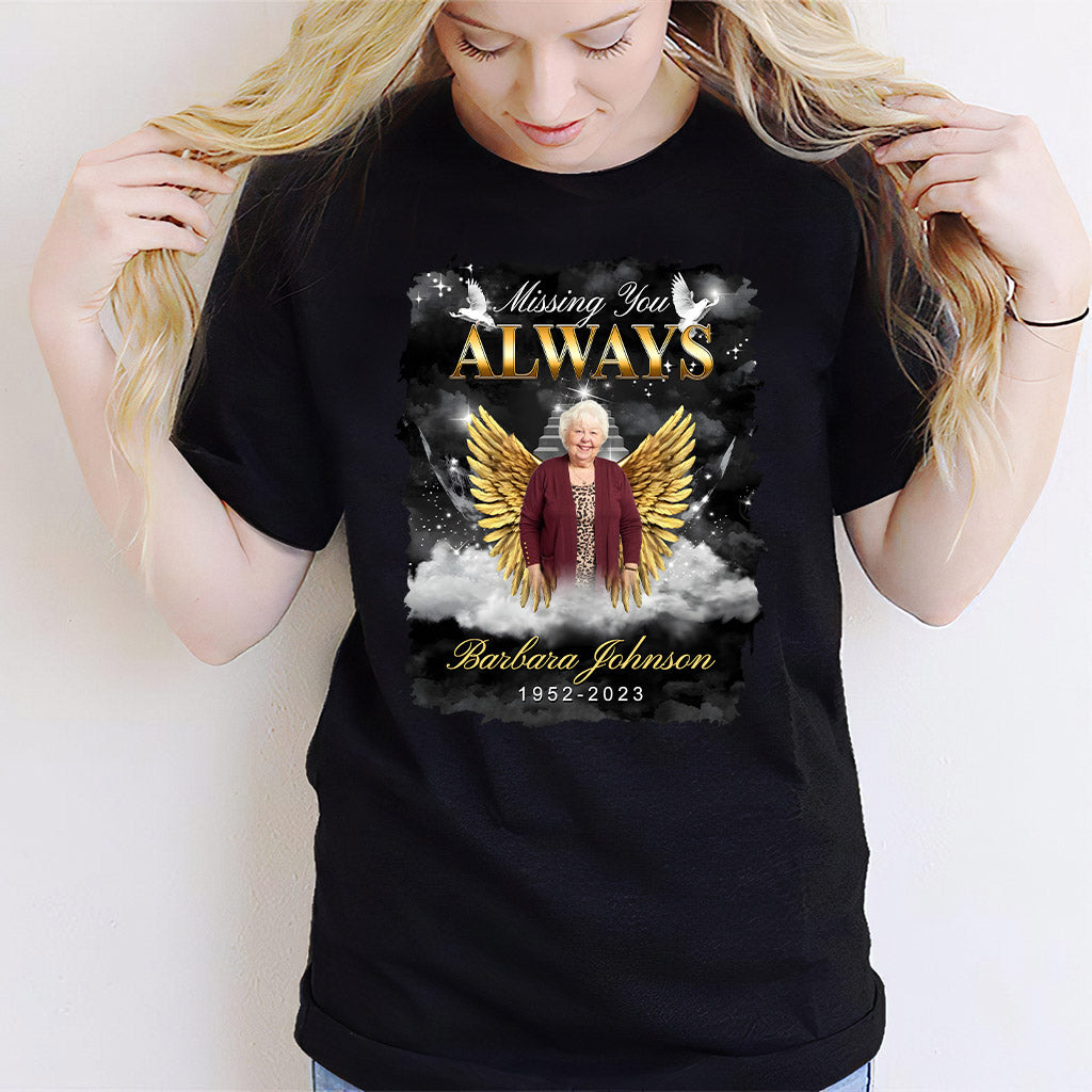 Always In My Heart - Personalized Memorial T-shirt And Hoodie