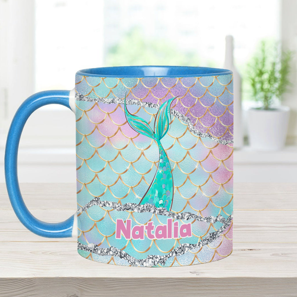 Beach Please I'm A Mermaid - Personalized Sea Lover Accent Mug