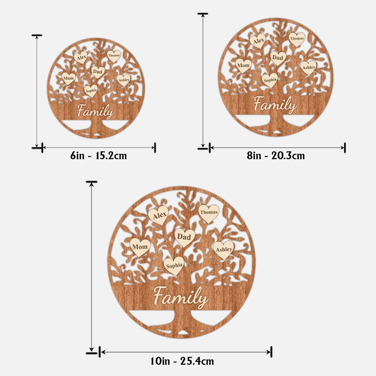 Family Is Forever - Personalized Family 2 Layered Wood Sign / Wood Plaque