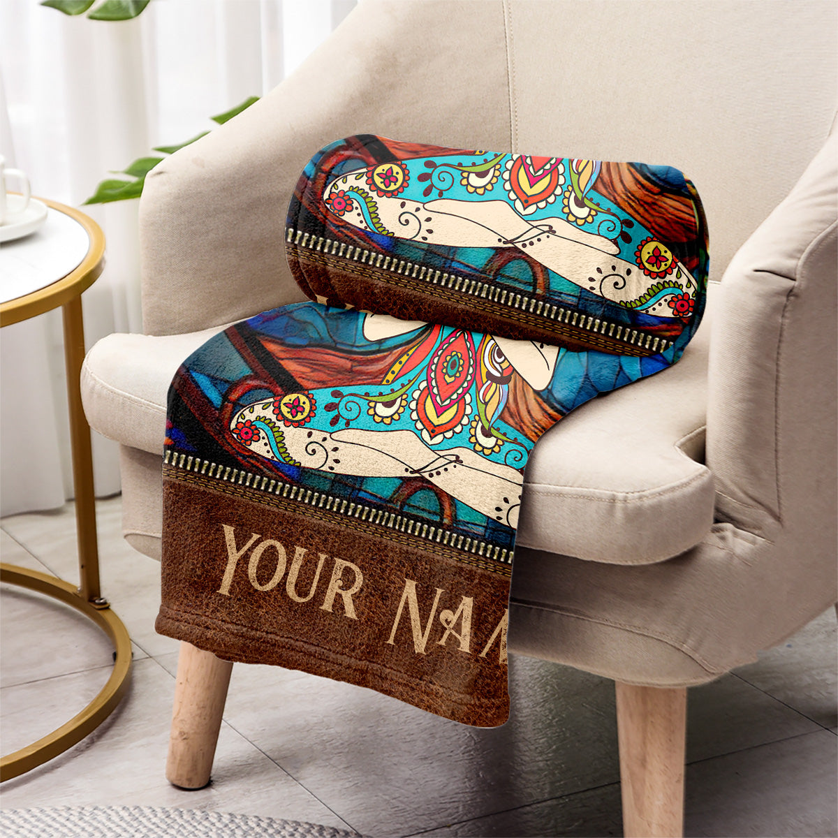 Namaste Green - Personalized Yoga Blanket