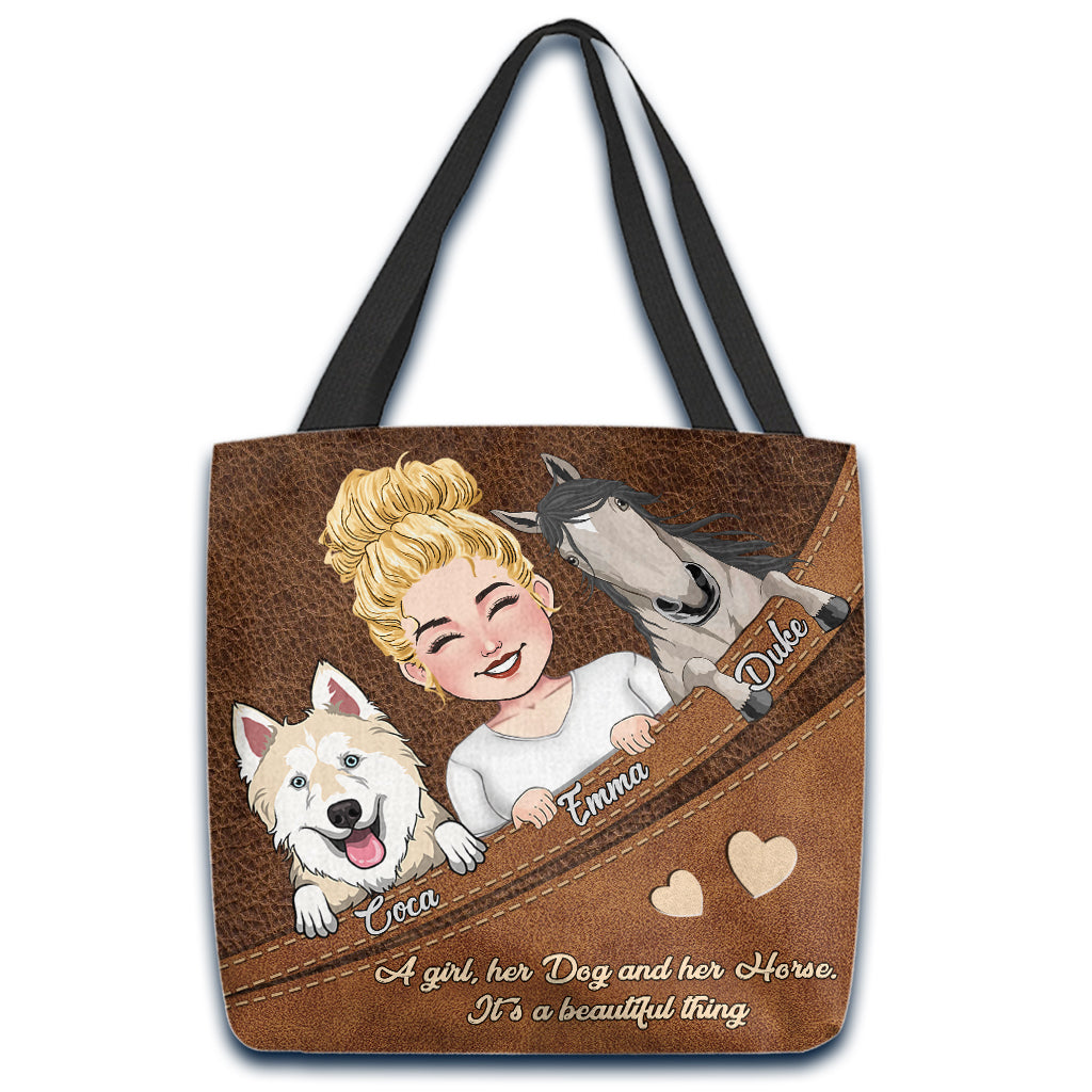What A Beautiful Thing - Personalized Horse Tote Bag