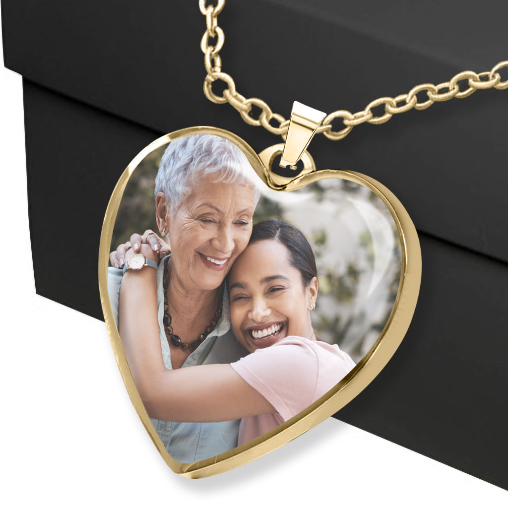 Thank You Mum - Gift for mom, grandma, wife, girlfriend, daughter - Personalized Heart Pendant Necklace