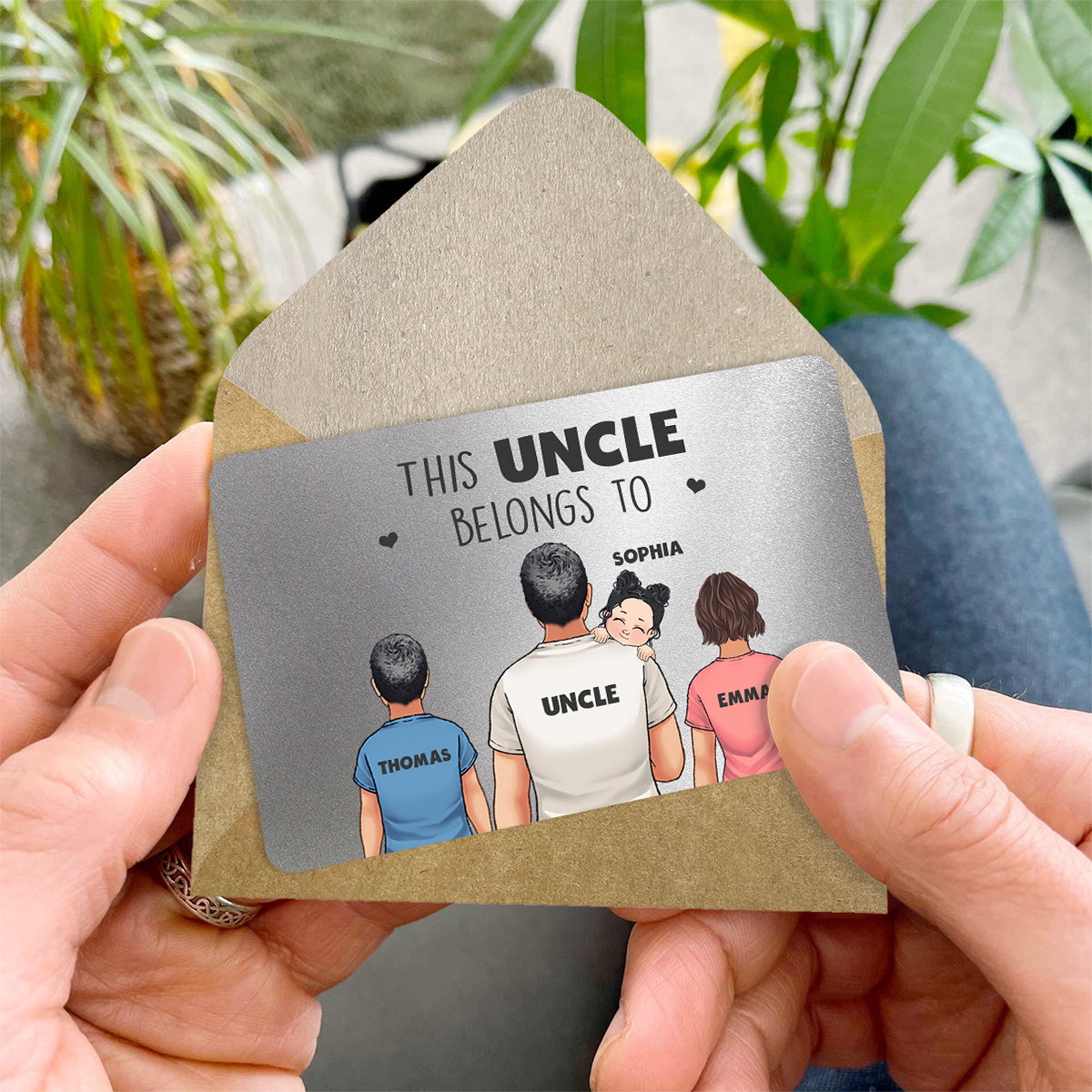 This Daddy Belongs To - Gift for dad, grandpa, uncle, husband - Personalized Wallet Insert Card