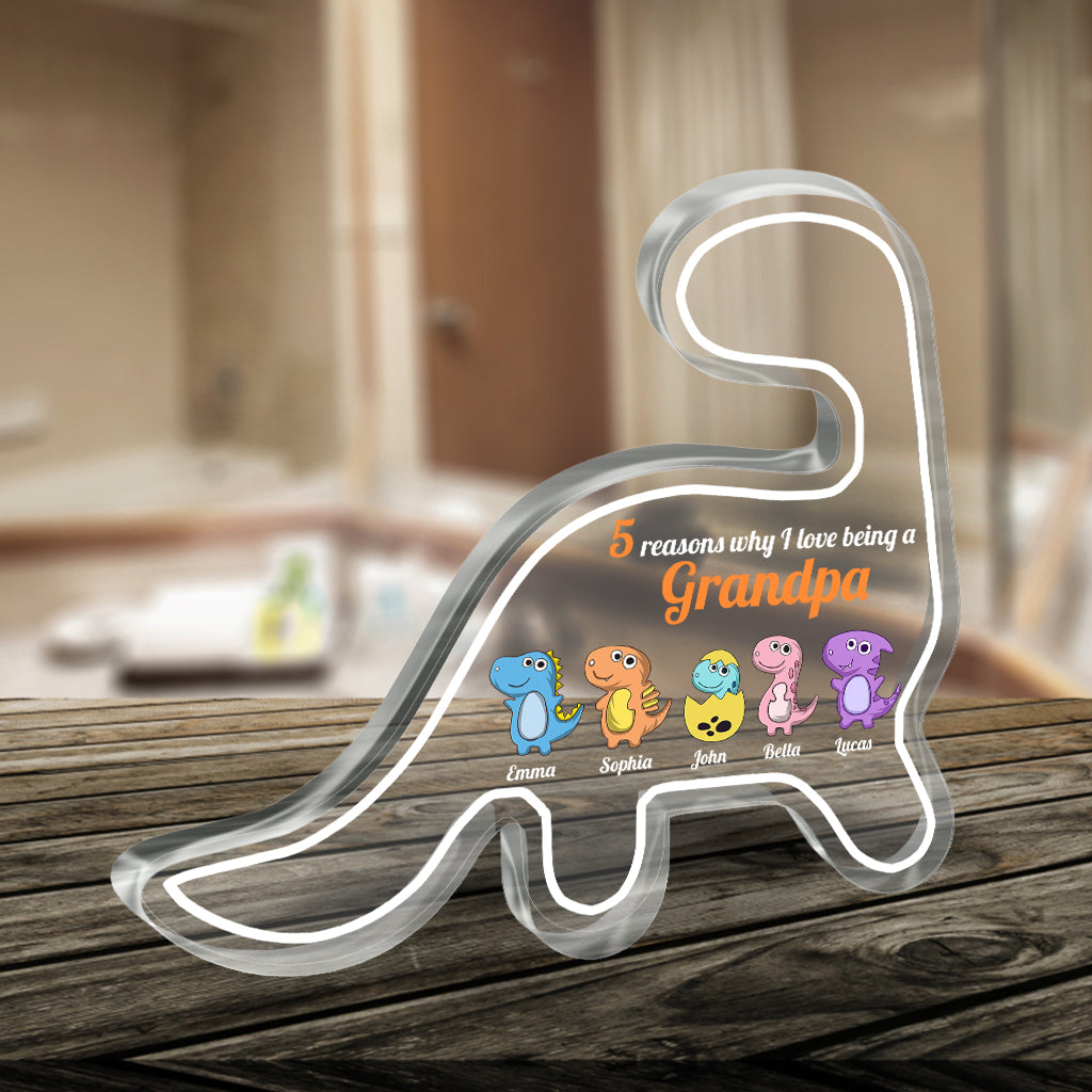 Reasons Why I love Being A Nana - Gift for grandma, mom, aunt, grandpa - Personalized Custom Shaped Acrylic Plaque