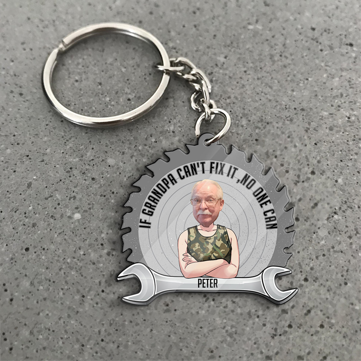 If Dad Can't Fix - Gift for dad, grandpa - Personalized Keychain