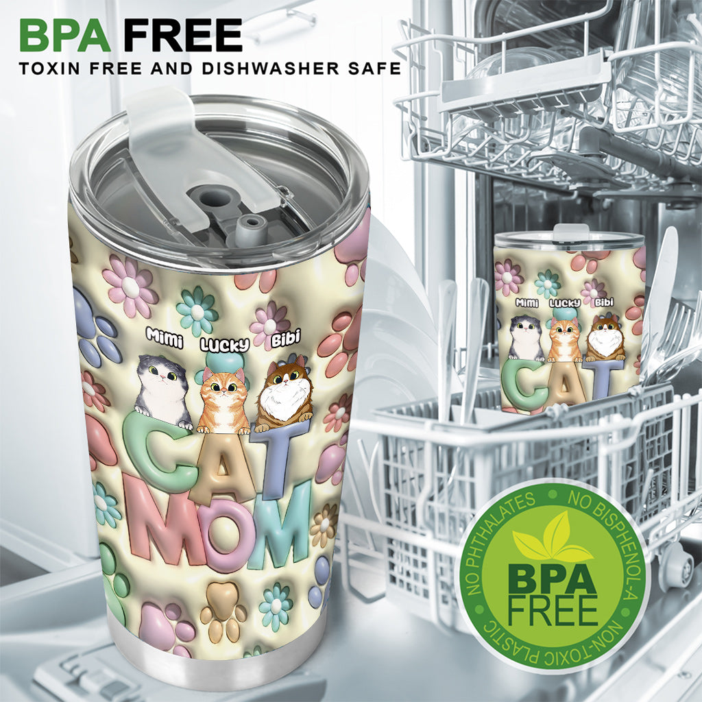 Cat Mom - Personalized Cat Tumbler