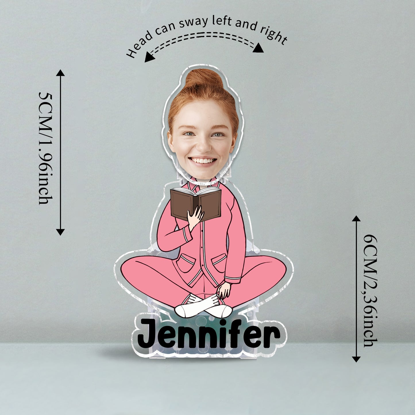 Just A Girl Who Loves Books - Personalized Book Custom Shaking Head