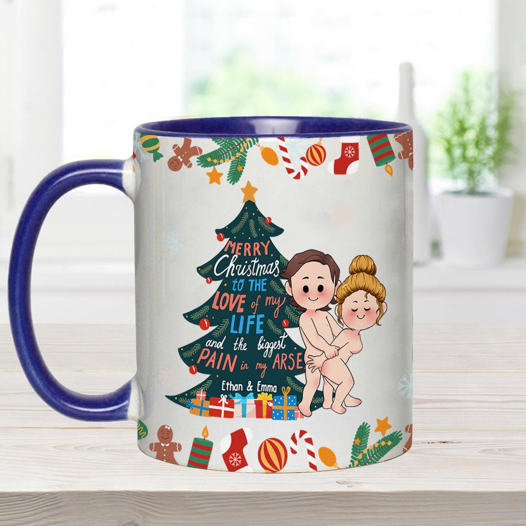 Merry Christmas To The Love Of My Life - Personalized Couple Accent Mug