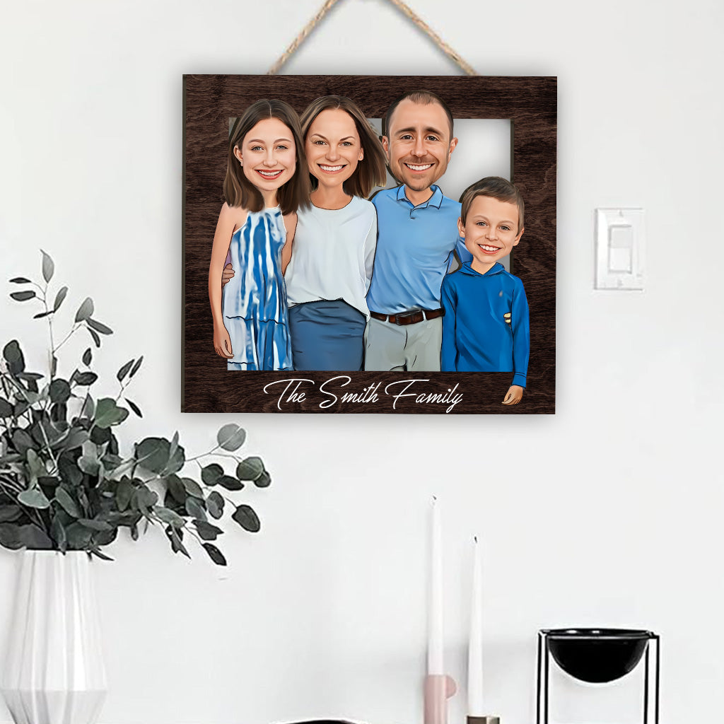 Our Family - Personalized Family Custom Shaped Wood Sign
