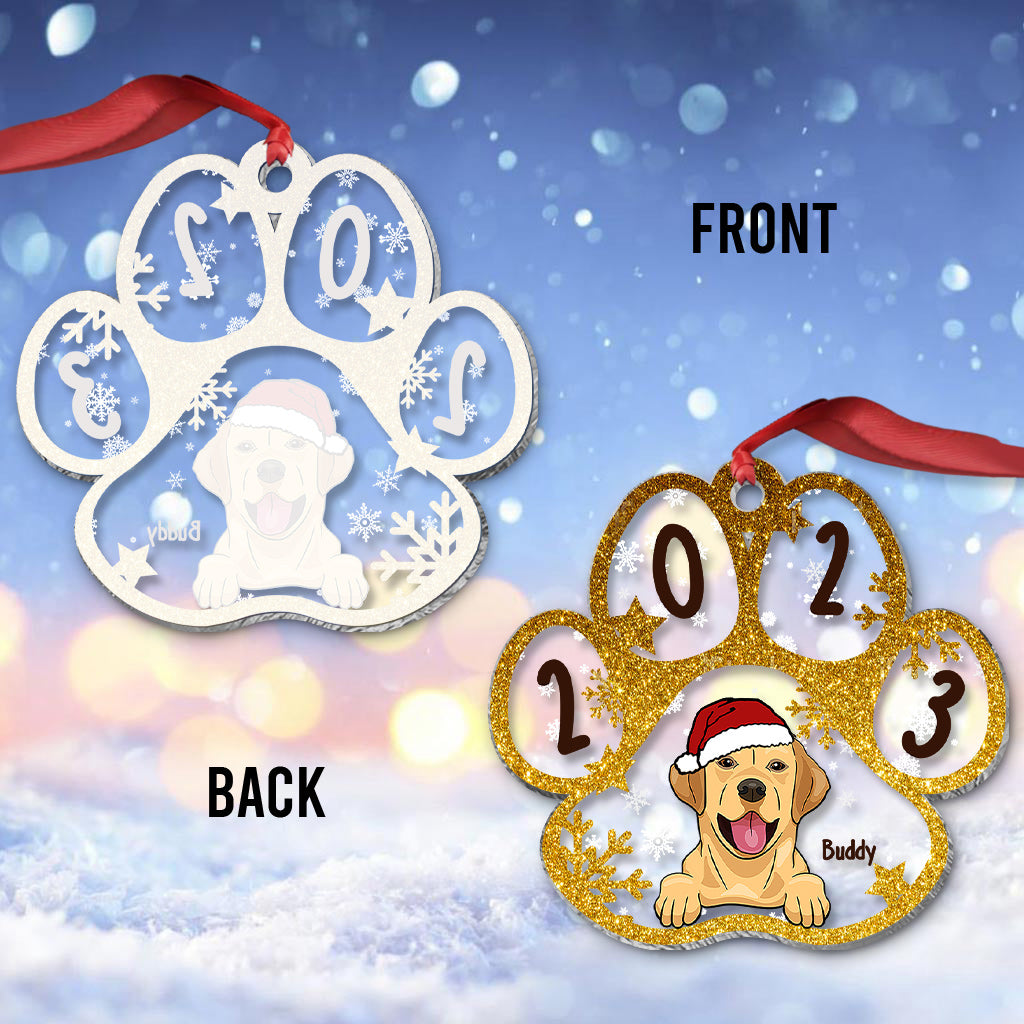 I Woof You A Merry Christmas - Personalized Dog Transparent Ornament