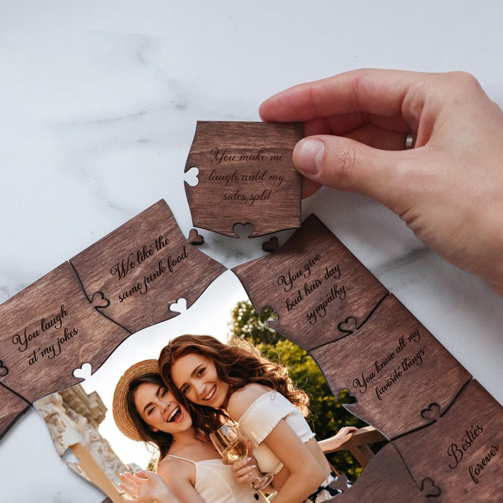 Reason Why I Love You Bestie - Personalized Bestie Picture Wooden Puzzle