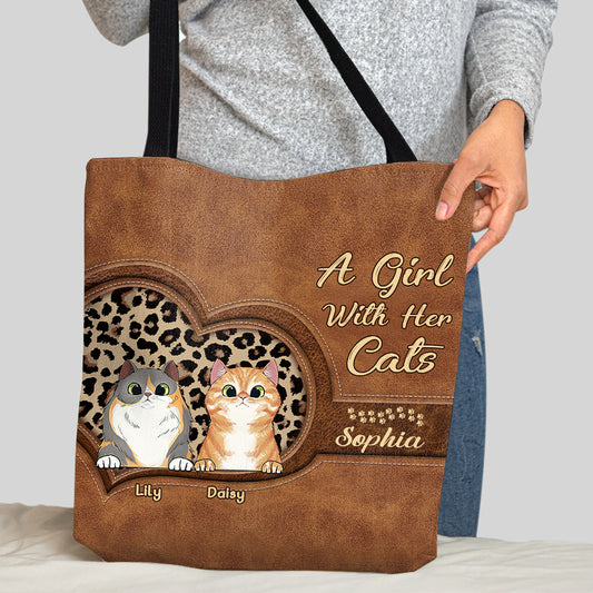 Important Cat Mom Stuff - Personalized Cat Tote Bag