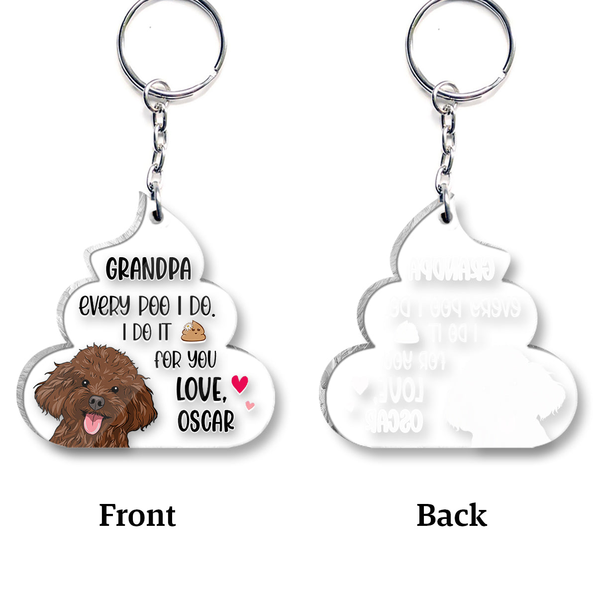 Every Poo I Do For You - Dog gift for dog lover - Personalized Keychain