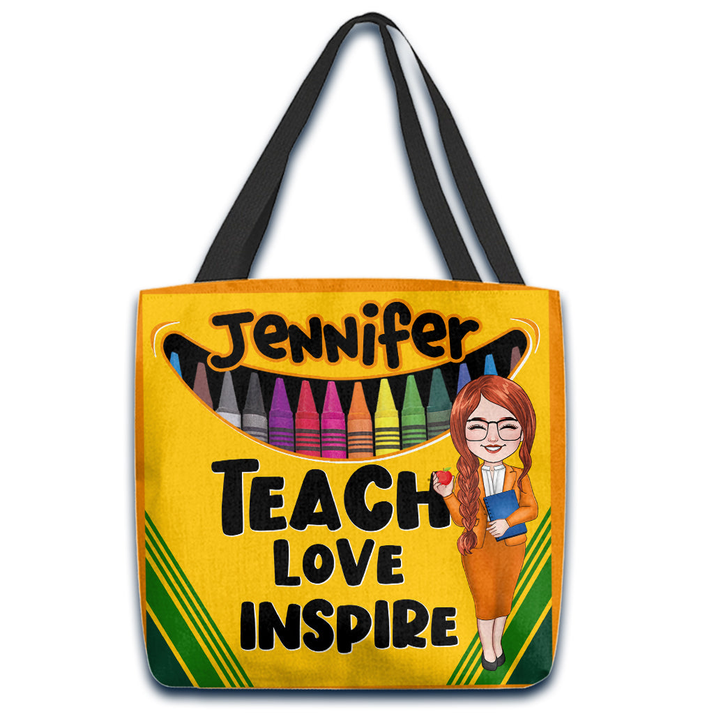 Teach Love Inspire - Personalized Teacher Tote Bag