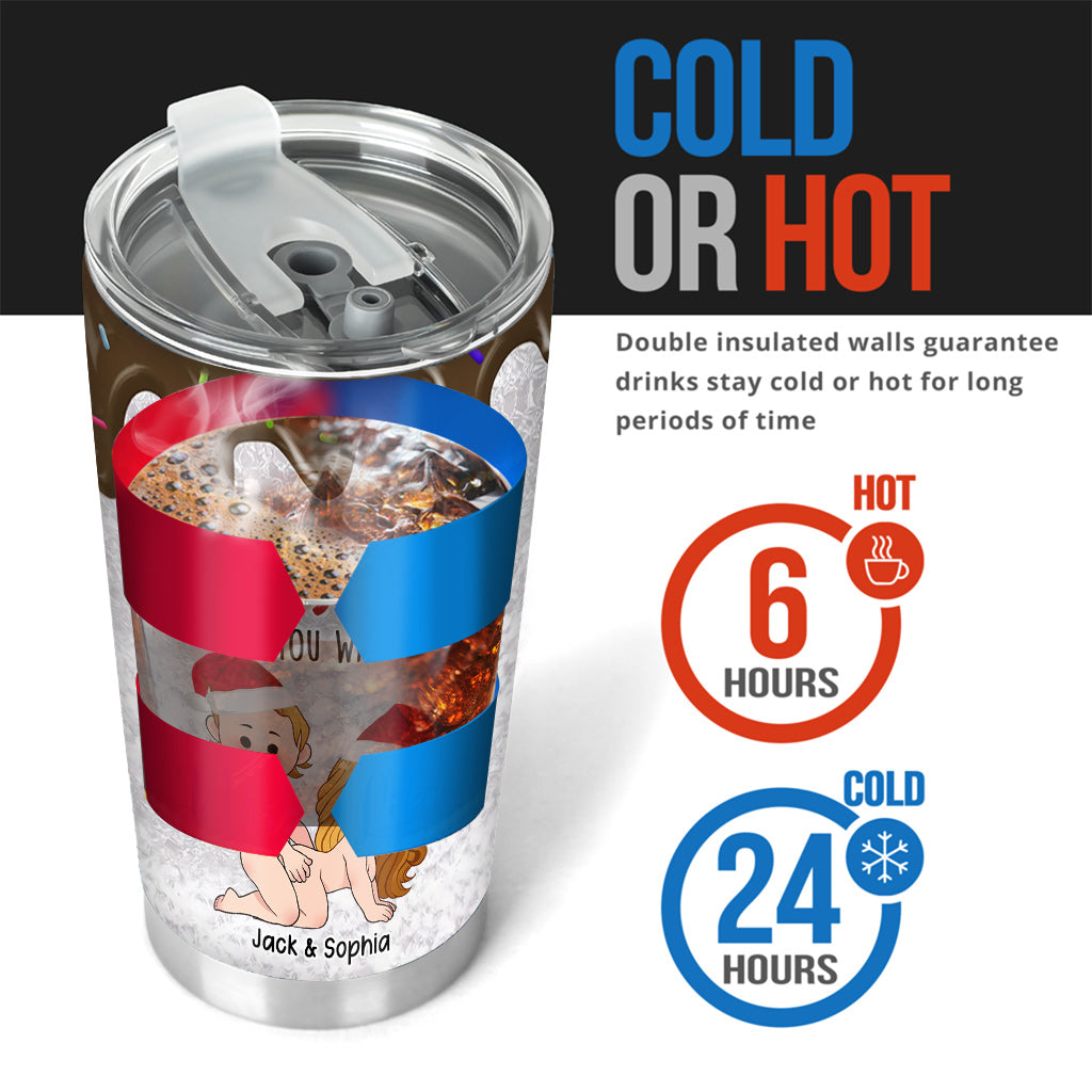Christmas is Coming - Personalized Couple Tumbler