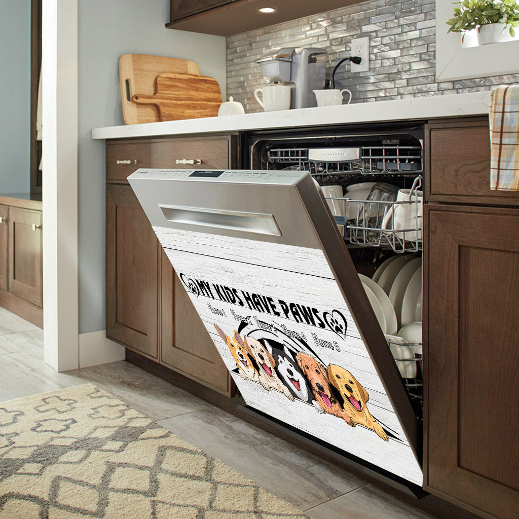 My Kids Have Paws - Personalized Dog Dishwasher Cover