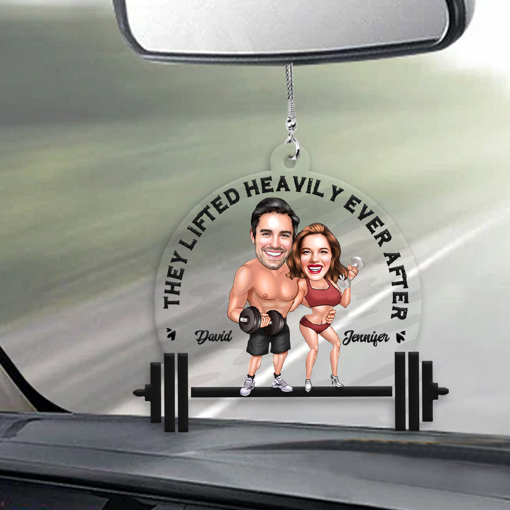 They Lifted Heavily Ever After - Personalized Fitness Transparent Ornament