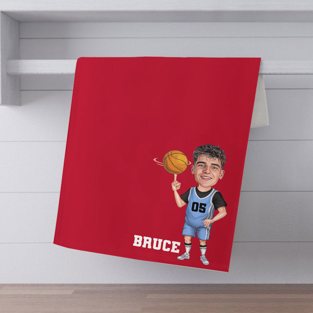 Sporty Towel - Personalized Basketball Towel